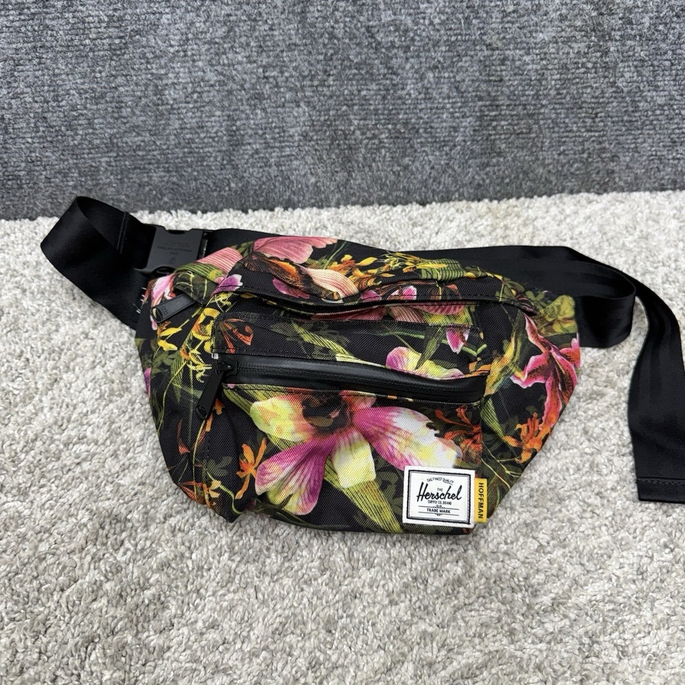 Herschel Hoffman fanny pack hip bag double pocket belt bag floral men women